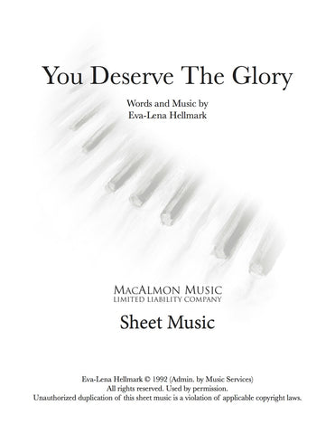 You Deserve The Glory-Sheet Music (PDF Download)