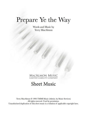Prepare Ye The Way-Sheet Music (PDF Download) +Lead Sheet