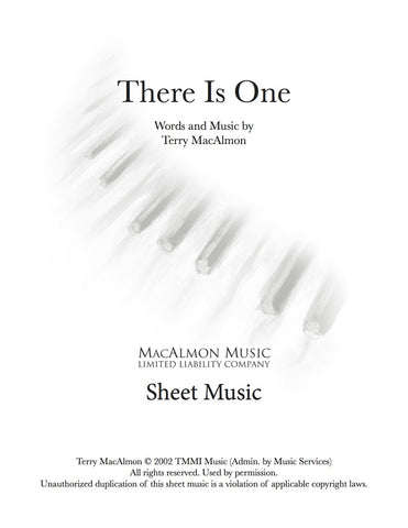 There Is One-Sheet Music (PDF Download) + Lead Sheet