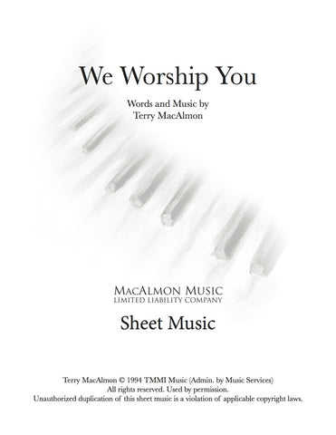 We Worship You-Sheet Music (PDF Download) + Lead Sheet